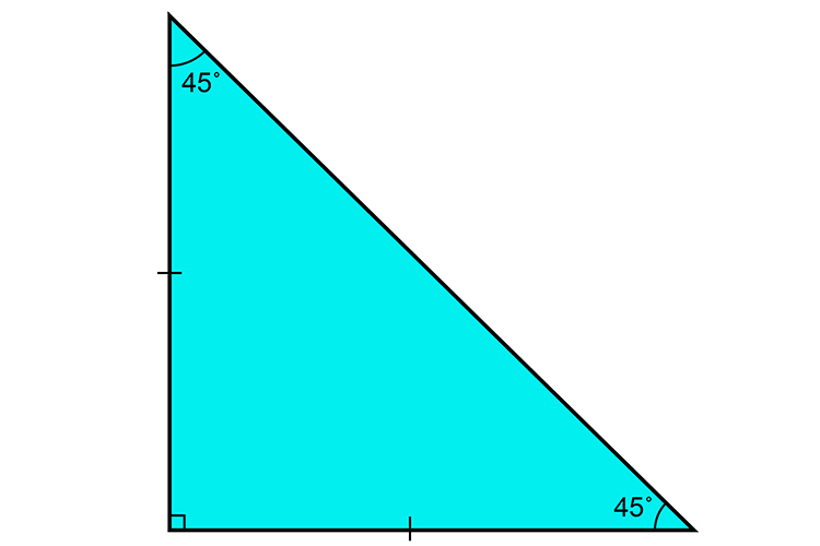 A right-angled triangle can also be an isosceles triangle as long as two sides are of the same length